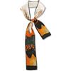 LumiSyne Sciarpa Di Seta Stretta Donna Ragazze Lungo Sottile Fazzoletto Da Collo Fiore Stampato Motivo Pittura In Stile Cinese Stile Artistico Elegante Cravatta Copricapo Fascia Per Capelli Nastro