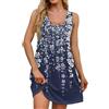 LKRSEEF Vestito Estivo Donna Vestiti Donna Estivi Vestiti Freschi Corti Abito Corto Eleganti Canotta Lungo Prendisole Curvy Cotone Lunghi Abiti Svasati Elegante Summer Spiaggia Xxl Floreali Maxi Dress