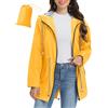 UMIPUBO Giacca Impermeabile Donna Leggera Giacca Antipioggia Antivento Lungo Trench Con cappuccio Traspirante Giacca a Vento Raincoat per All'aperto Campeggio Trekking