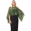 BABEYOND Scialle da donna in chiffon, elegante, per feste, matrimoni, eventi formali