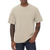 HOUZONIY T-shirt da uomo basic cotone, maglietta girocollo a maniche corte, estiva con tè casual alla moda per uomini