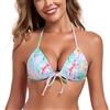 RELLECIGA Costume Donna Top a Triangolo Push up Morbido con Laccetti