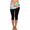 ORANDESIGNE Pantaloncini da Bagno Donna Capri Lungo Costume da Bagno Capri Leggings da Bagno con Gonna Nuoto a Vita Media Bikini Shorts al Ginocchio