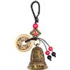 Mansiyuyee Portachiavi in ottone con drago Pi Xiu/Wu Lou con monete Feng Shui per ricchezza e fortuna, portafortuna e nappa portafortuna