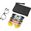 AUYXSSZ Zymoplas Set di occhiali da sole con clip magnetica per uomo e donna, artigianato squisito, resistenti, in PC, occhiali da uomo rotondi con clip, occhiali da uomo, 2340D