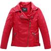 YoungSoul Giacche Ecopelle Bambino - Manica Lunga - Giubbotti Finta Pelle Moto Autunnali Invernali - Cappotti per Bambini e Ragazzi Rot 5-6T/Statura 125cm
