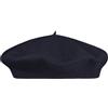 LIPODO Cappello Basco da Donna/Uomo - Basco in 100% Lana Vergine - Fodera Interna in 100% Viscosa - Berretto alla Francese 57 cm - Blu