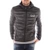 Emporio Armani Piumino da uomo Train Core Down con cappuccio, Nero, XXL