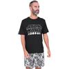 Star Wars Pigiama corto da uomo ufficiale Star Wars, in cotone, con personaggi, Nero , XXL