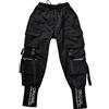Momolaa Pantaloni Danza Pantaloni Moda Casual da Donna Cargo Punk Hop Tasche Pantaloni Pantaloni Jogger Hip con più Pantaloni Tute Scii (Black, M)