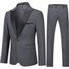 YOUTHUP Abito da Uomo 2 Pezzi Slim Fit Colletto con Revers 1 Bottone Blazer e Pantaloni Abito da Sera alla Moda