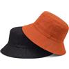 VLYX Cappello da Pescatore Reversibile Extra Large - Unisex, Pieghevole, con Protezione UV, Stampa alla Moda per Pesca, Spiaggia, Escursionismo Estivo (Nero e Arancione)