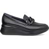 CALLAGHAN 30010 Mocassini Casual Donna Hanna Pelle Nero Tacco Zeppa 5Cm Suola Extralight