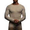 Leif Nelson Maglione Uomo Girocollo Felpa a Maglia LN-20729 Beige Small