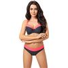 Selente My Secret D8077 Costume da Bagno/Bikini Donna a Due Pezzi, Balconcino con Ferretto Grigio/Rosa, 5F