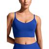 CRZ YOGA Scollo a V Longline Top Bikini | Imbottito, Coppa A-D, Taglio Corto, Spalline Regolabili Sottili, Nuoto, Costume da Bagno per Donna
