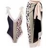 SMUXP Bikini da donna 2 pezzi con gonna lunga sarong, costume da bagno intero con gonna copricostume da bagno in chiffon, costume da bagno sarong con stampa floreale modesto costume da spiaggia