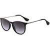 SUNGAIT Donna Vintage Rotonde Occhiali da Sole Classic Retro Style Designer (Lenti Sfumate Grigie Polarizzate/Montatura Nera) -SGT567 PGHKSH