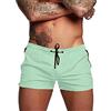 SimidunEUR Costume da Bagno, Uomo Pantaloncini Sportivi Asciugatura Rapida Pantaloni Corti da Corsa Calzoncini da Surf sulla Spiaggia con Fodera in Mesh e Tasche,Verde 2,XS
