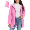 UMIPUBO Giacca Impermeabile Donna Leggera Giacca Antipioggia Antivento Lungo Trench Con cappuccio Traspirante Giacca a Vento Raincoat per All'aperto Campeggio Trekking