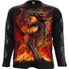 Spiral Draconis Uomo Maglia Maniche Lunghe Nero 100% Cotone Regular