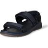 Amazon Essentials Sandalo Regolabile con Tripla Cinghia Uomo, Nero, 44 EU