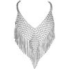 Hangsu Forward, catena per clavicola, realizzata a mano, con nappe geometriche, in metallo, per feste eleganti e fotografia di strada, One Size, come descritto, come descritto
