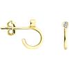 SOFIA MILANI - Orecchini da Donna in Argento 925 - Placcati in Oro - Creoli a Pietra Zircone - E1503