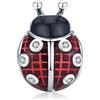 Fanona Charm a forma di coccinella per braccialetto, in argento Sterling 925, smaltato rosso, compatibile con braccialetti e collane Pandora