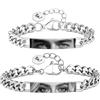 Mylongingcharm Bracciale Uomo Personalizzato con Foto degli Occhi, Regalo per Fidanzato | Braccialetto Acciaio Inossidabile Regolabile, Foto e Nome/Testo Incisione, Regalo San Valentino, Anniversario