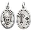 Generic Medaglia di San Charbel, color argento, 2,2 x 1,6 cm, confezione da 3