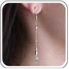 Aneneiceera Orecchini a goccia in argento lineari vintage lunghi in argento sottile orecchino pendente in metallo orecchini minimalisti gioielli per le donne