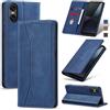 Jasonyu Cover per Sony Xperia 10 VI Flip Custodia in Pelle PU, Cover a Libro Portafoglio, Funzione Supporto, Magnetica, Slot Schede, TPU Bumper Caso Custodia (Blu)