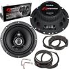 EvoTuning Kit 2 Casse Altoparlanti Anteriori per Fiat Bravo II dal 2007, Set Coassiali 165 mm + 2 Anelli e Cavi Adattatori EvS