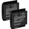 vhbw 2x batteria compatibile con Intermec CN50, CN51 lettore di codici a barre, POS (4600mAh, 3,7V, Li-Ion)