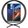ANFAIRLACE Cover Cordino Compatibile con TCL 50 SE/TCL 40 NxtPaper 4G, Custodia Trasparente TPU Morbido Silicone Regolabile Antiurto Collana Chiaro Case, Nero