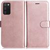 DENDICO Cover per Galaxy A03S, Premium Portafoglio PU Custodia in PU Pelle, Flip Libro TPU Bumper Caso per Samsung Galaxy A03S, Rosa