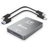 QUMOX Lettore di schede CFexpress tipo A con USB 3.1 (Gen 2) 10 Gbps, adattatore USB-C CFexpress, compatibile con iPhone 16/15, laptop, tablet, smartphone,Windows/Mac/Linux/Android