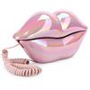 Vikye Telefono a Labbro, Telefoni Fissi con Filo Rosa per la Casa, Novità Regalo per Telefono a Labbro, Telefono a Labbro Cablato per Decorazione/Casa/Ufficio/Arredamento Artistico