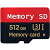FTOUGHNB Scheda Micro SD 512 GB ad alta velocità,Memory Cards compatibile con smartphone, dispositivi di gioco portatili, droni, videocamere, Smart TV e fotocamera