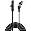 Kaeltsyn 240W 2 in 1 USB Tipo C Cavo Pieghevole Supporto Dati Ricarica Veloce Multifunzione Telefono Supporto Staffa di Ricarica