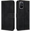 Bravoday Cover per OnePlus 8T / OnePlus 9R, Flip Custodia in Pelle PU con Slot per Schede, Portafoglio Custodia per OnePlus 8T / OnePlus 9R, Nero