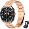 WindRen Cinturino Compatibile con Samsung Galaxy Watch Ultra Armband 47 mm (2025/2024) Cinturino,No Gap Metallo in Acciaio Inox Massiccio per Uomo e Donna