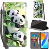 PHINIENLAND Cover per Honor X8 5G / X6 4G Case PU Pelle Custodia [Kickstand] [Chiusura magnetica] [Slot per Schede], Portafoglio Flip Custodia per Honor 70 lite,Panda
