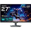 Gigabyte M27UP Monitor da gioco 27" 4K UHD - Modalità doppia (4K 160Hz o FHD 320Hz), 3840 x 2160, 1ms, 350 cd/m², FreeSync Premium, DisplayHDR400, HDMI 2.1, DisplayPort 1.4