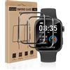 Cable Leader 2 pellicole protettive in vetro temperato per Huawei Watch Fit 4, si adattano perfettamente, prive di graffi, infrangibili, trasparenti, 100% precisione touch, 0 polvere e bolle