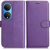DENDICO Cover per Huawei Honor X7, Premium Portafoglio PU Custodia in PU Pelle, Flip Libro TPU Bumper Caso per Huawei Honor X7, Viola