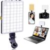 Efilerup Luce per selfie a 60 LED, 3 modalità di illuminazione, clip ricaricabile su telefono/laptop/fotocamera e CRI 97+ per laptop/telefono, fotocamera iPhone, videoconferenza, Youtube, TikTok, trucco Vlog
