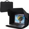 UMCHU 1 Pezzo Parasole per Computer Portatile, per Lavorare all'aperto | Tessuto Oxford, 34×25cm, design 2 in 1, nero, per laptop da 14 pollici, pieghevole, per proteggere il laptop dai raggi solari