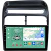 UHSFRA Android 15 Autoradio 2 Din per Fiat Grande Punto Linea 2007-2012 9 Pollici Touch Screen Autoradio con Comandi al volante CarPlay senza fili Telecamera Posteriore GPS(A1 1G+32G)
